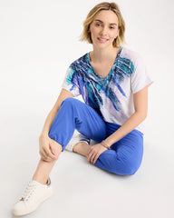 Zenergy® Sicily Splash Drop Shoulder Tee Pale Sweet Pea - Chico's