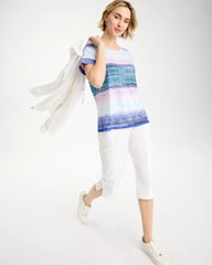 Zenergy® Ombre Drop Shoulder Tee Pale Sweet Pea - Chico's