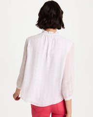 Cutwork Trim Chiffon Blouse Alabaster - Chico's