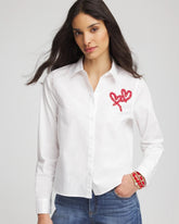 Crystal Heart Poplin Shirt Alabaster - Chico's