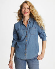 Classic Collared Tencel Shirt Allegro Indigo - Chico's
