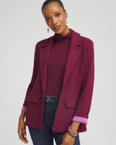 Single-Breasted Sweater Blazer Deep Chianti - Chico's