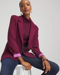 Single-Breasted Sweater Blazer Deep Chianti - Chico's