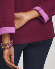 Single-Breasted Sweater Blazer Deep Chianti - Chico's