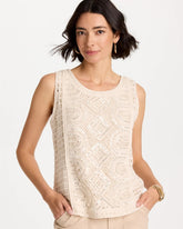 Crochet Sequin Tank Neutral - Chico's