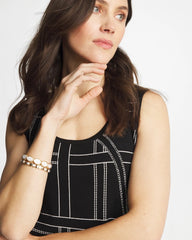 Ella Graphic Scoopneck Tank Black - Chico's