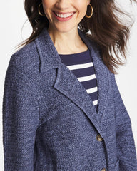 Denim Inspired Textured Cardigan Medium Denim - Chico's