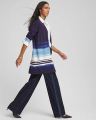 Stripe Ombre Duster Cardigan Passport Blue - Chico's