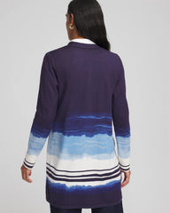 Stripe Ombre Duster Cardigan Passport Blue - Chico's