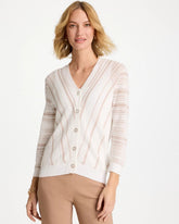 Striped Stitchy Cardigan Alabaster - Chico's