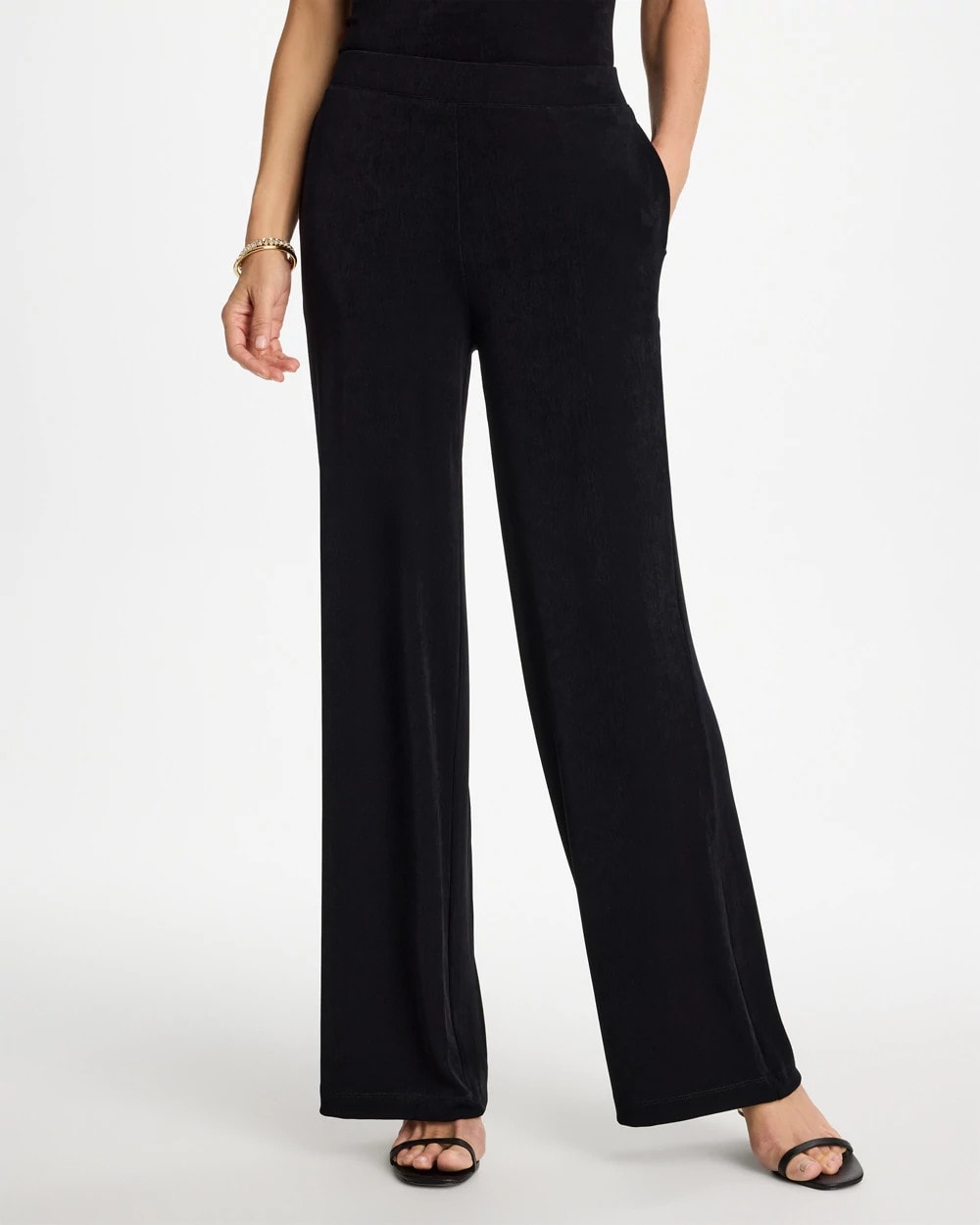 Petite Travelers™ Wide-Leg Pocket Pants Travelers Black - Chico's