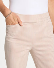Brigitte™ Slim Twill Stripe Neutral Crop Neutral - Chico's