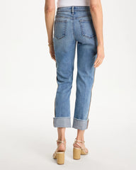 Girlfriend Roll Cuff Crop Jeans Allegro Indigo - Chico's