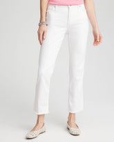 Girlfriend Frayed Cropped No Stain Jeans Alabaster - Chico's