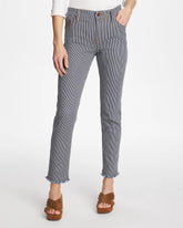 Pinnacle Stripe Girlfriend Ankle Jeans Denim - Chico's