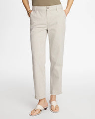 Stripe Girlfriend Straight Ankle Jeans Lichen - Chico's