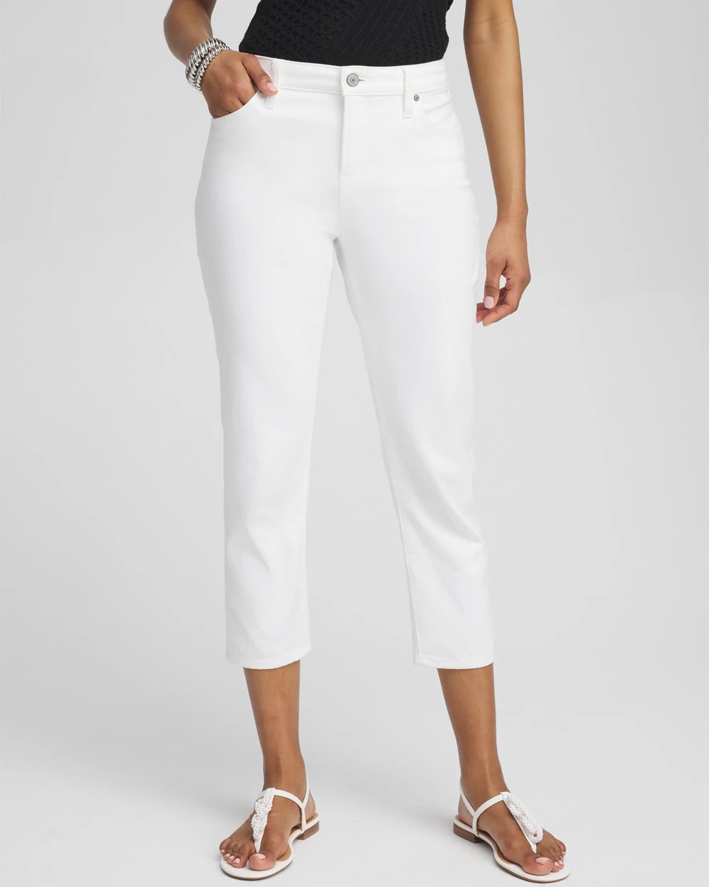 No Stain Girlfriend Cropped Jeans Alabaster - Chico's