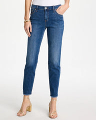 Girlfriend Slim Frayed Ankle Jeans Kailua Indigo - Chico's