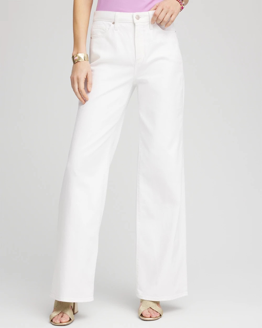 So Slimming® High-Rise Wide-Leg Jeans Alabaster - Chico's