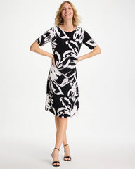 Travelers™ Knit New Bloom Day Dress Black/White - Chico's