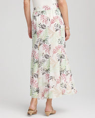 Floral Embroidered Crinkle Maxi Skirt Ecru - Chico's