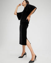 Travelers™ Velvet Midi Skirt Travelers Black - Chico's