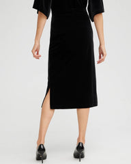 Travelers™ Velvet Midi Skirt Travelers Black - Chico's
