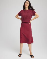 Zenergy® UPF Bungee-Hem Pull-On Skirt Russet Red - Chico's