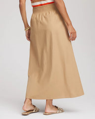 Smocked Pull-On Midi Skirt Cafe Aroma - Chico's