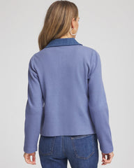 Denim Colorblock Marl Shirt Jacket Blue Lotus - Chico's