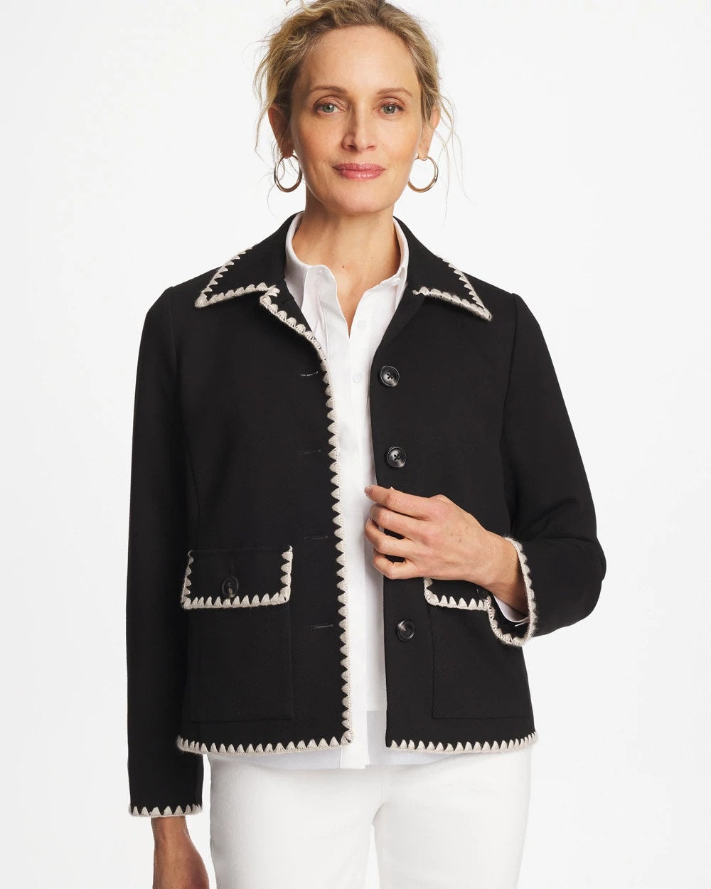 Knit Shacket Black - Chico's