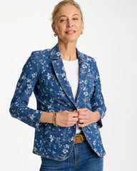 Jacquard Denim Blazer Indigo - Chico's