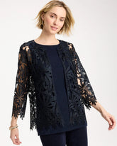 Travelers™ Galloon Lace Jacket Travelers India Ink - Chico's