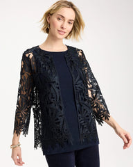Travelers™ Galloon Lace Jacket Travelers India Ink - Chico's
