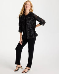Travelers™ Collection Sequin Mesh Soutache Jacket Black - Chico's