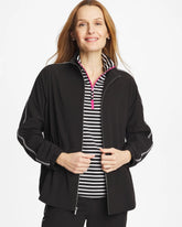 Zenergy® UPF Lattice-Trim Jacket Black - Chico's