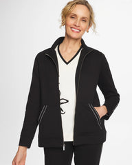 Zenergy® Double-Knit Pick Stitch Jacket Black - Chico's