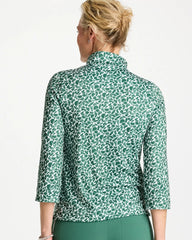 Zenergy® UPF Paint Snap Mockneck Water Lily Green - Chico's