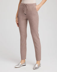 Zenergy® Luxe Rhinestone Ankle Pants Taupe Heather - Chico's