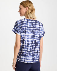 Zenergy® Tie-Dye Scoop-Neck Tee Passport Blue - Chico's
