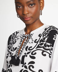 Woven Printed Swim Cover-Up Dress Alabaster - Chico's