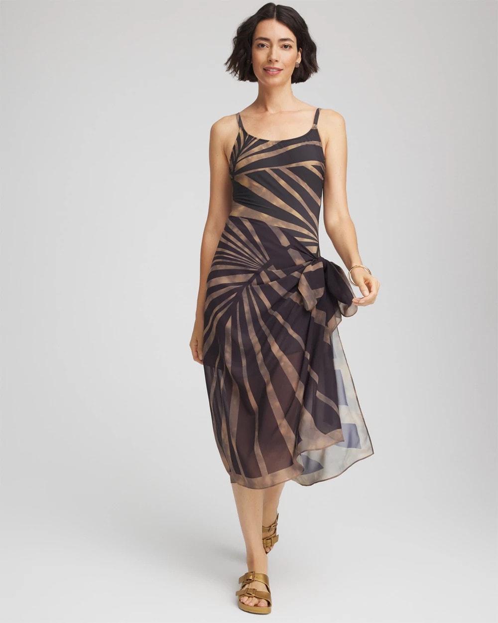 Gottex Desert Queen Pareo Black/Brown - Chico's