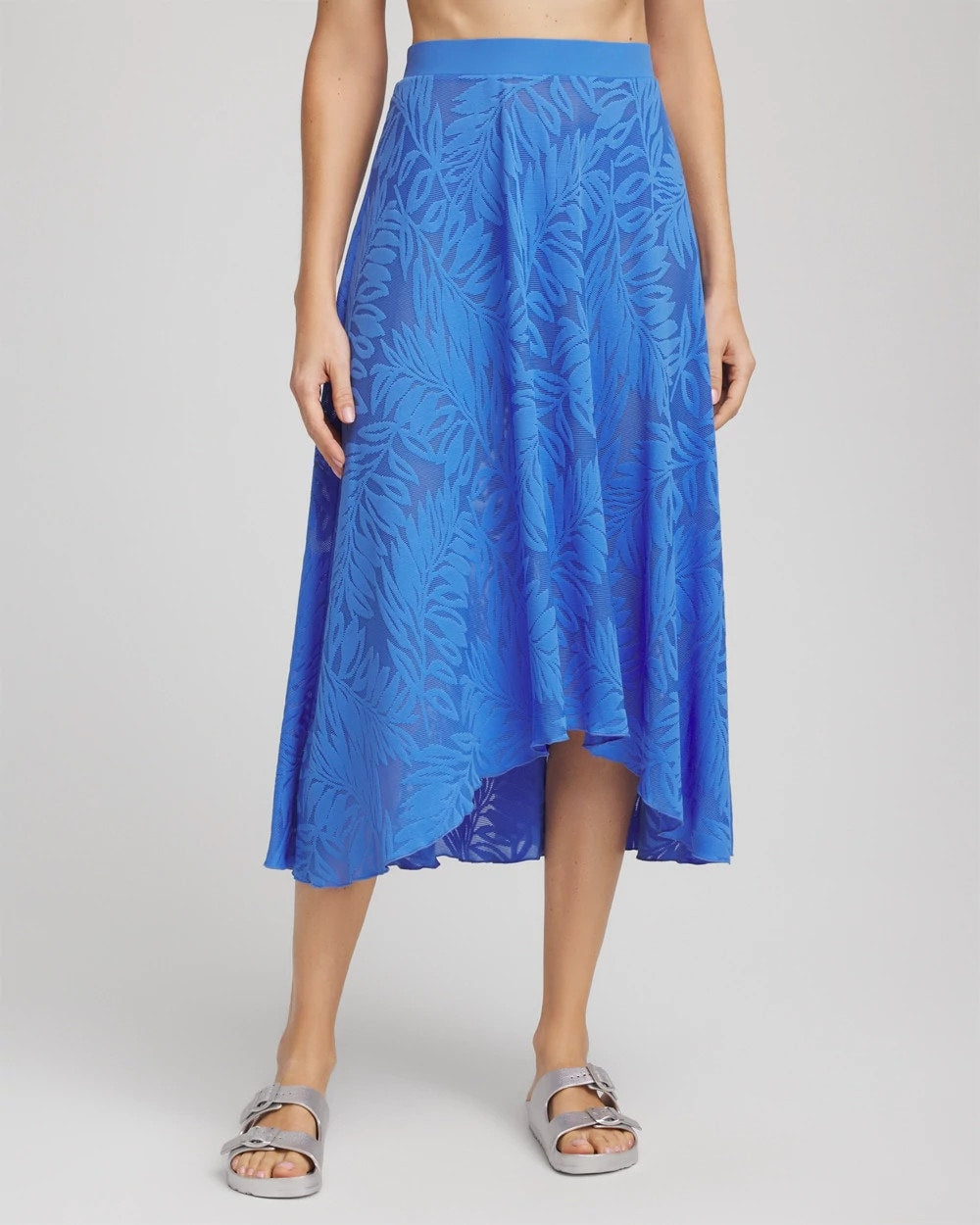 Gottex Skyfall Lace Long Skirt Light Blue - Chico's