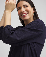 Embroidered Eyelet Coverup Classic Navy - Chico's