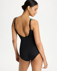 Secret Garden Oceanus One Piece Black/Multi - Chico's