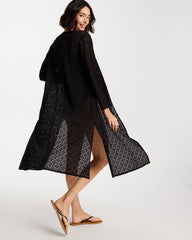 Long Knit Swim Cover-Up Black - Chico's