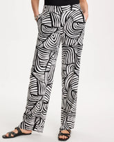 Geo Pull-On Wide-Leg Linen Pants Alabaster - Chico's