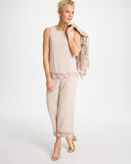 Travelers™ Scallop Lace Tank Smokey Taupe - Chico's