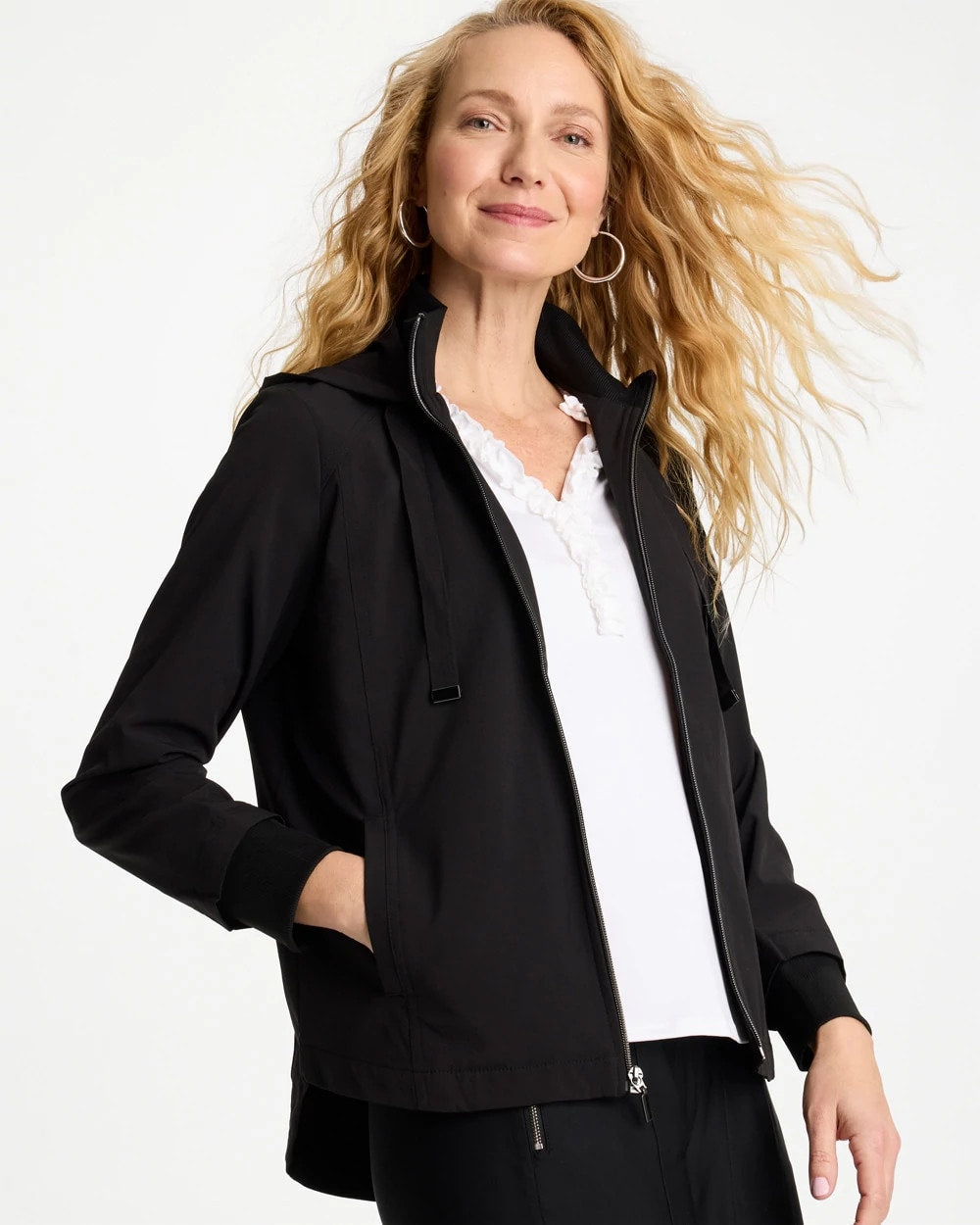 Zenergy® UPF Rib Mix Jacket Black - Chico's