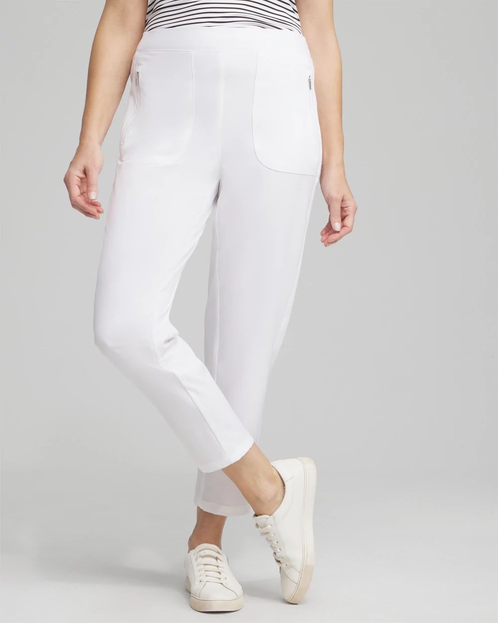 Zenergy® UPF Ribbed Side Ankle Pants Alabaster - Chico's